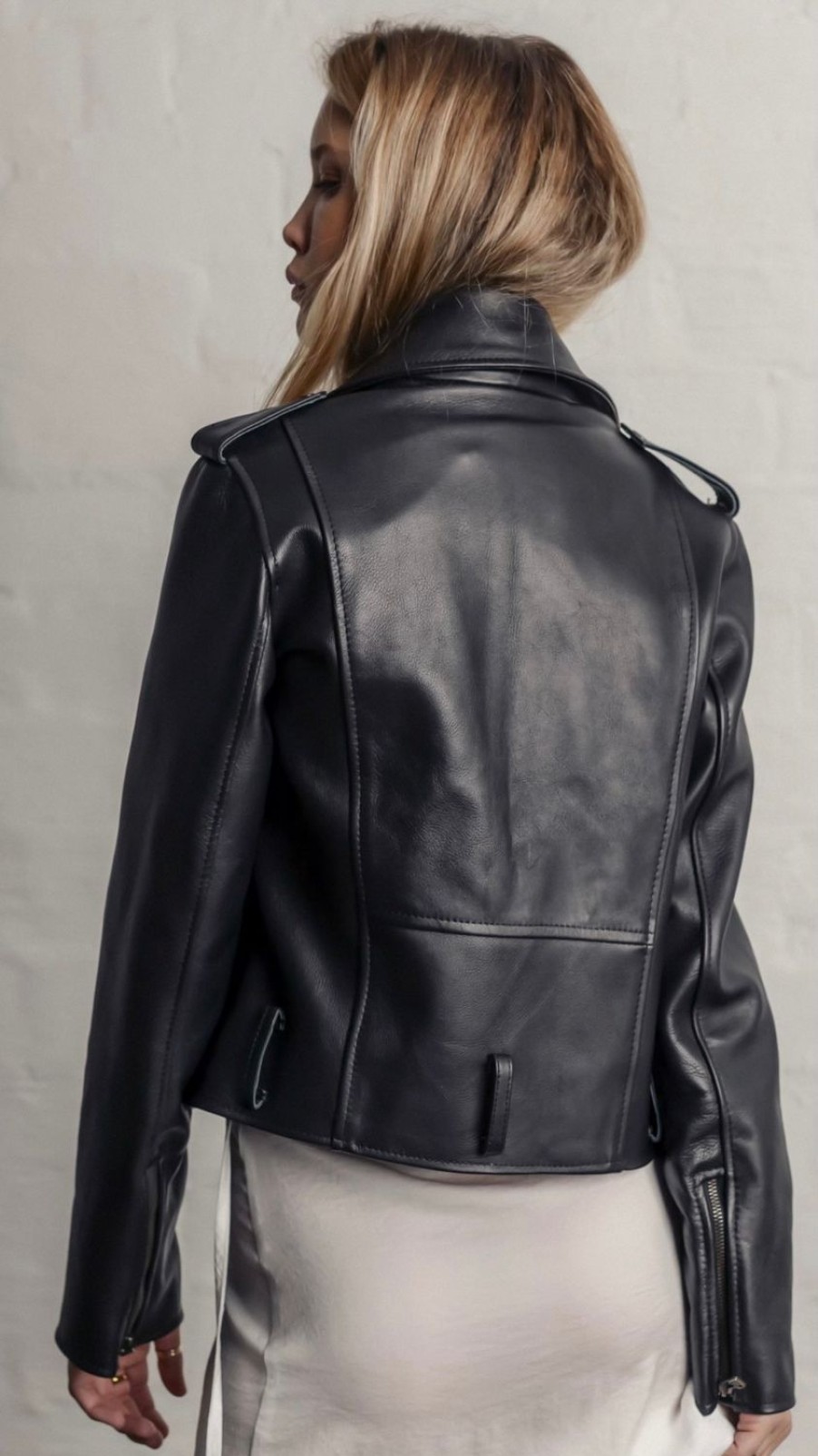 Sweet Peas Handcrafted ' Moto' 100% Leather Jacket